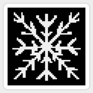 White snowflake pixel art Sticker